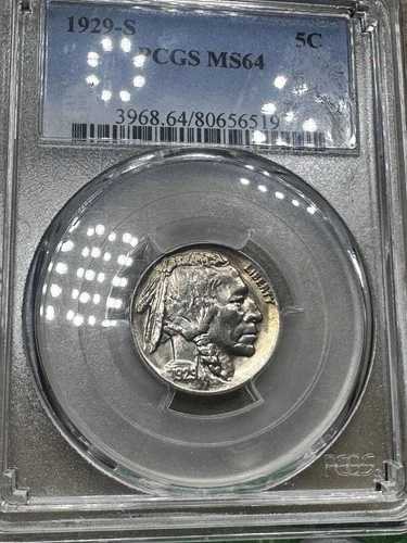 1929-S バッファローニッケル：PCGS MS64