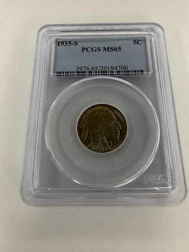 ?? 1935-S バッファローニッケル PCGS MS65 ?? シャープストライク ? 強い光沢 ? Sミント