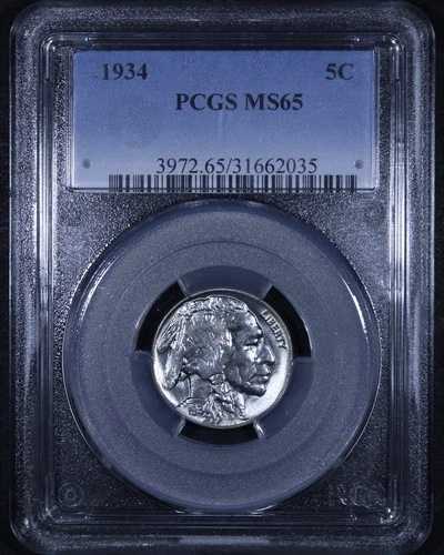 1934 年 バッファロー ニッケル - 5 セント PCGS MS65 - 素晴らしい例!