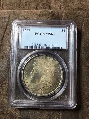 1889年 モルガン銀貨 PCGS MS63 未流通 フィラデルフィア 0.9 シルバー $1