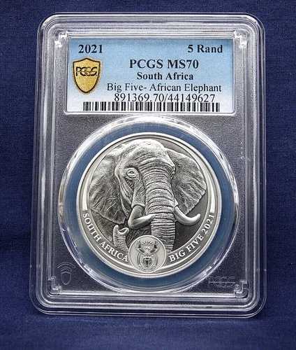 2021年 南アフリカ ビッグファイブ エレファント PCGS MS70 シリーズ2
