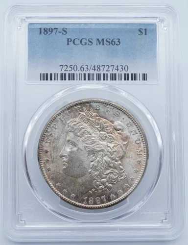 1897年 S モーガン銀貨 $1 PCGS MS63 - U355
