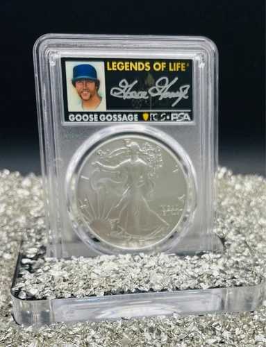 2025 $1 シルバー イーグル FDOI MS70 MLB LEG??ENDS OF LIFE グース ゴセージ 10 枚中 1 枚 新品同様!