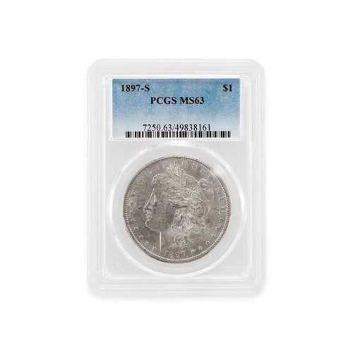 1897-S PCGS MS63 シルバー 1ドル モルガンコイン 62,920円