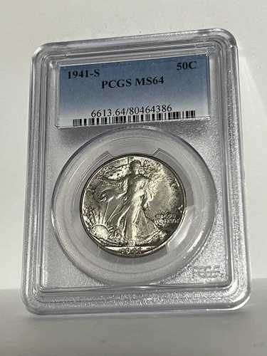 1941-S MS64 ウォーキング・リバティ・ハーフダラー PCGS ミントステート 64 * タフ・ベター・デイト