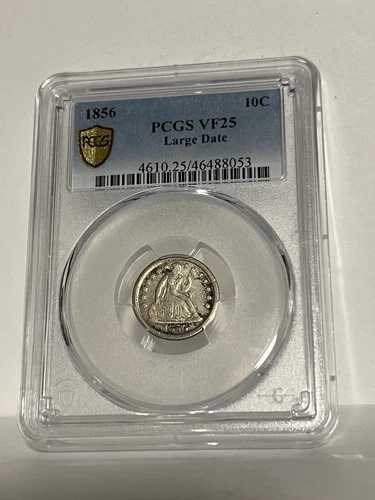 1856年製 シーティングリバティダイム PCGS VF-25 ラージデイト 希少 62,920円