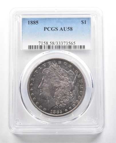 1885年 モルガン銀貨 AU58 PCGS 美しいトーン *6619