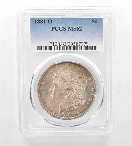 1881-O モルガン銀貨 MS62 PCGS 美しいトーン *7471