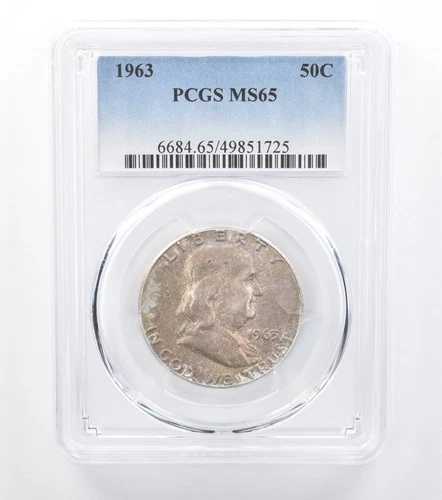 1963年 フランクリン ハーフダラー MS65 PCGS レインボートーン *7758 62,920円