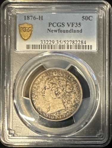1876-H ニューファンドランド 50セント 50C 銀貨 - PCGS VF35 A11｜WORLD RESOURCE【QUEEN店】