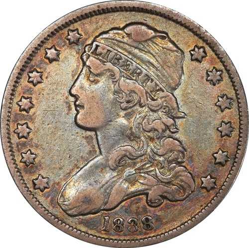1838年製 キャップドバスト シルバークォーター - PCGS VF35 CAC! 非常に美しいコイン! 非常に高品質です。|WORLD RESOURCE【QUEEN店】