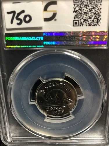1938年 PCGS 認定カナダ金貨、ニッケル 5 セント、**MS-64**