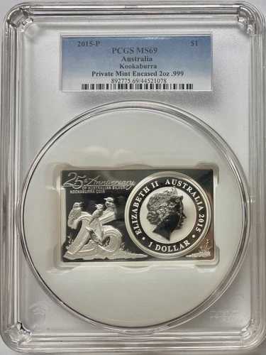 2015年 オーストラリア 3オンス 25周年記念シルバー クッカバラ PCGS MS-69|WORLD RESOURCE【QUEEN店】
