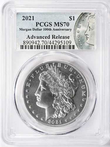 2021-P モルガンドル PCGS MS-70 アドバンスリリース モルガンラベル付き 118,800円