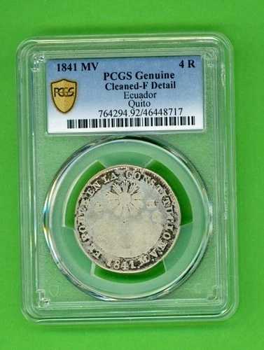 1841 エクアドル 4 レアル 1841 MV キト KM # 24 PCGS の詳細。