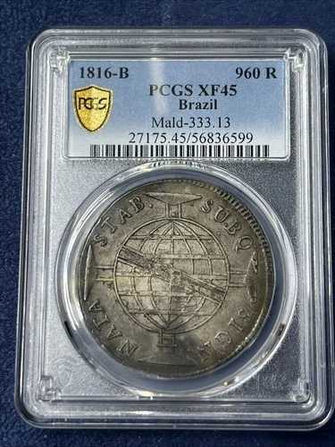 1816-B 960 R Mald-333.13 | PCGS XF45 | ブラジル | ロット F-6