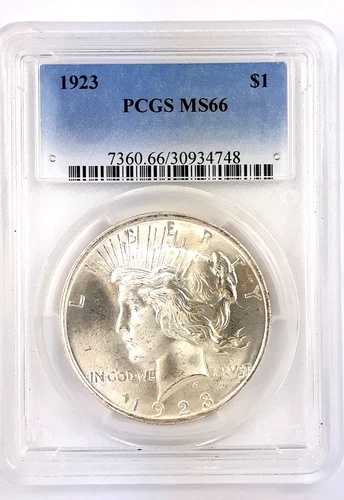 1923年ピースシルバードル ~ MS66 ~ PCGS