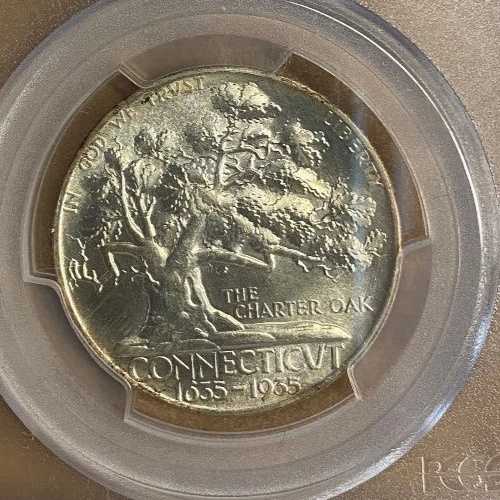 1935年 コネクチカット 50セント PCGS MS65 ラブリーコイン-