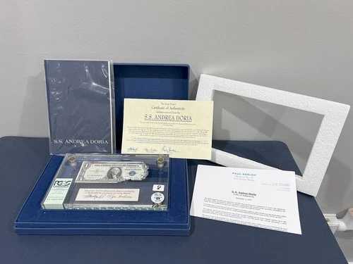 1935年 1ドル銀貨証明書 S.S. アンドレア・ドーリア号 難破船 PCGS グレードB ケース COA 付き