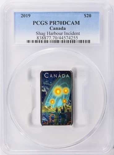 2019年 カナダドル 20ドル 未解明現象 シャグハーバー事件 UFO PCGS PR70DCAM