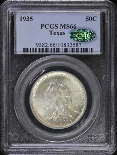 1935年 P テキサス記念ハーフドル PCGS MS 66 CAC | 未使用 UNC BU