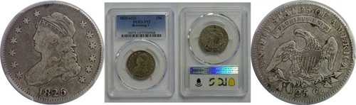 1825/4/(2) 胸像クォーター PCGS F-12