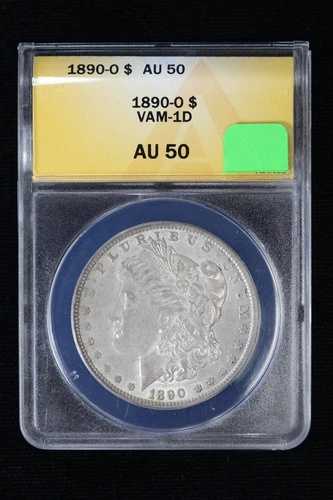 1890-O モルガン・ダラー ANACS AU 50 VAM-1D ピアスイーグルレッグ 3PYJ