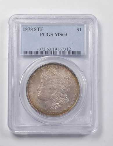MS63 1878 8TF モルガン銀貨 PCGS グレートカラー *3941