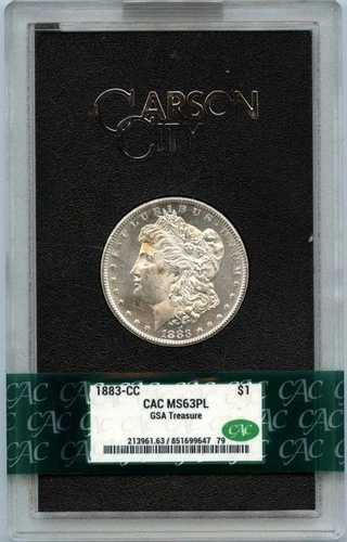 1883-CC モルガン・ダラー GSA ホード S$1 CACG MS63PL CAC