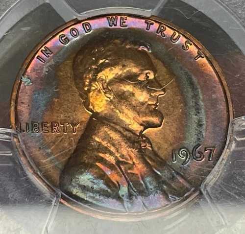1967年 SMS リンカーン記念セント PCGS SP 65 レッドブラウン トレーダー BAE