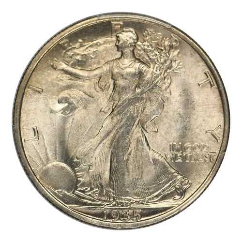 1935年ウォーキング・リバティ・ハーフダラー PCGS MS-66