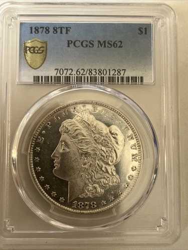 1878年 8TF モルガン・ダラー PCGS MS62