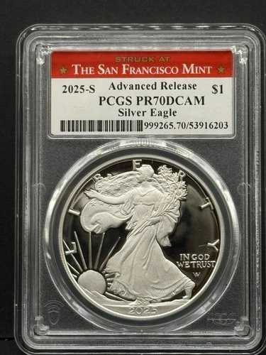 2025-S アメリカン シルバー イーグル プルーフ PCGS PR70DCAM 先行発売