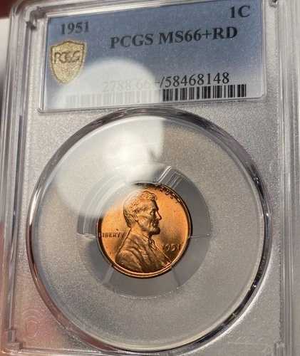 1951年 リンカーン ウィート セント PCGS MS66+RD