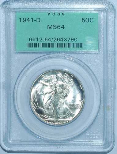1941年 D/D PCGS MS64 FS-501 RPM 再打ち抜きミントマーク ウォーキング・リバティ・ハーフダラー｜WORLD RESOURCE【QUEEN店】