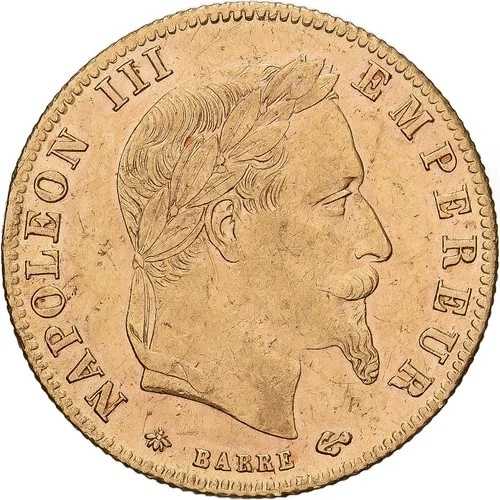 [#639816] フランス、ナポレオン3世、5フラン、1866年、パリ、金、AU、ガドゥリー:1002