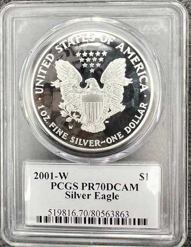 2001-W PCGS PR70DCAM シルバーイーグル｜WORLD RESOURCE【QUEEN店】