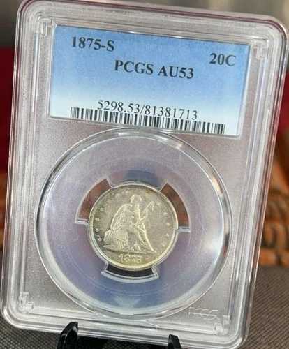 1875-S - 20C - PCGS AU53 - **ブルートーニング**