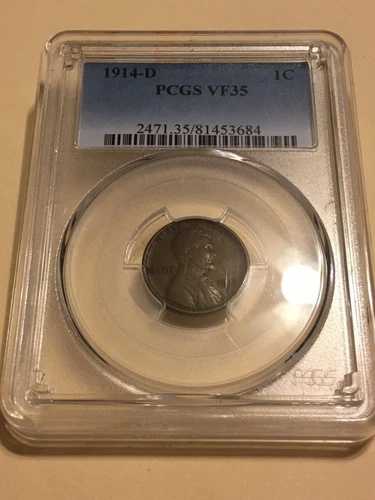 1914-D PCGS VF35 1C リンカーンセント ウィートイヤーズ ペニー 非常に美しいコイン #3684