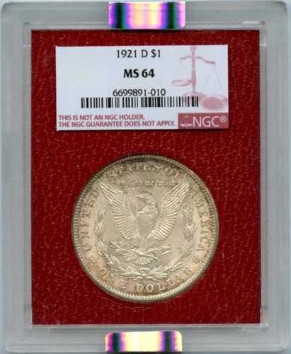1921-D 1ドル銀モルガンドル パラマウント NGC MS64