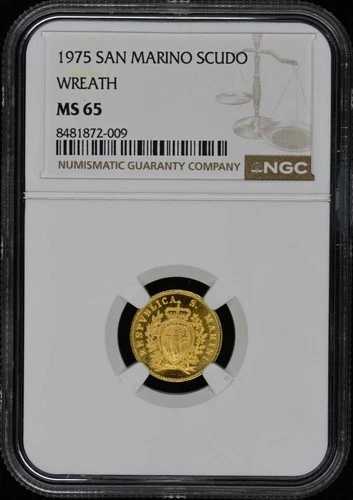1975 サンマリノ リース スクード NGC MS65