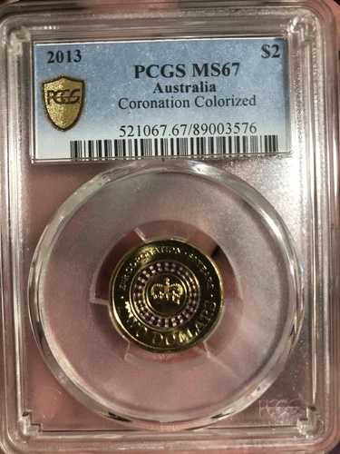 2013年コロネーションパープル$2 2ドルコイン PCGS MS67 オーストラリア、cなしミントレア