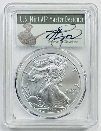 2020-(P) 1ドル シルバーイーグル PCGS MS70 緊急発行 FDI クリーブランド ミニッツマン