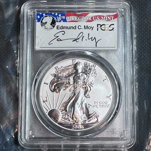 2006 P シルバー イーグル PR70 PCGS リバース プルーフ サイン入り MOY #363