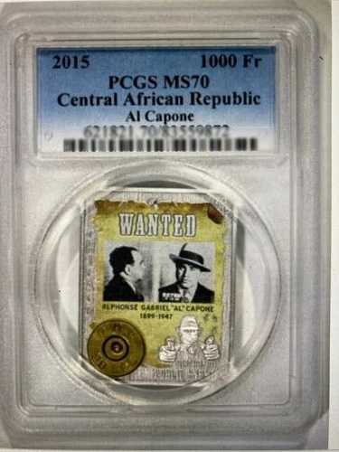 PCGS MS70 2015 1000フラン パブリック・エネミーズの歴史 アル・カポネ