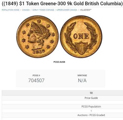 紀元前1849年 金貨 1ドル / PCGS AU58 グリーン-#300 PCGS プレートコイン R8 - CN7｜WORLD RESOURCE【QUEEN店】