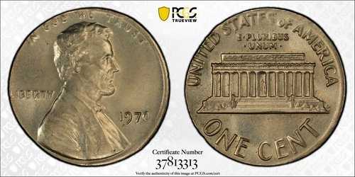 1970年 1セント クラッド 10セント プラント PCGS ゴールドシールド MS 64 エラーコイン 149,050円