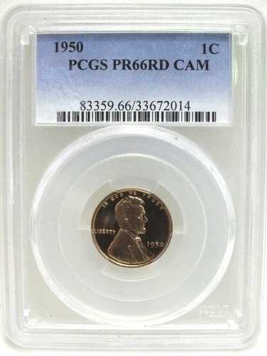 1950年 リンカーン プルーフ ウィート セント ペニー PCGS PR66 RD CAM 認定 - AZ33