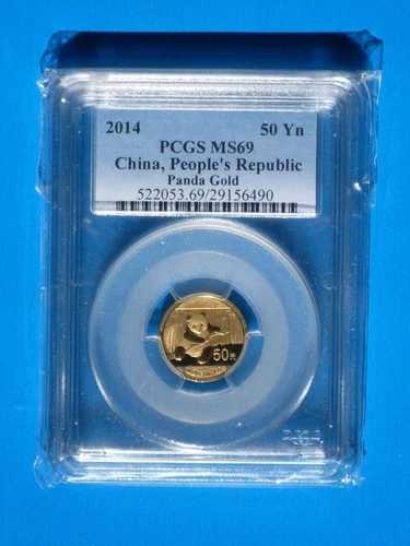 2014年 ゴールドパンダ 50 Yn 1/10オンス MS69 中国、中華人民共和国 PCGS