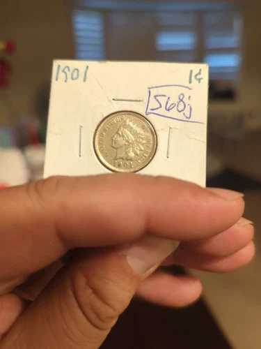1901 年インディアン ヘッド セント、素晴らしい、RB に見える!
